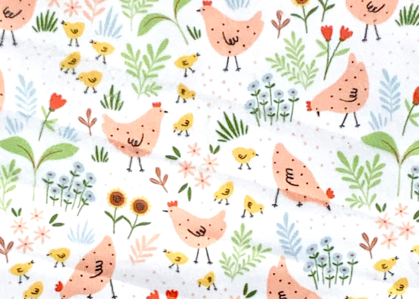 Embroidered Retro Chicken Double Minky Lovey or Blanket