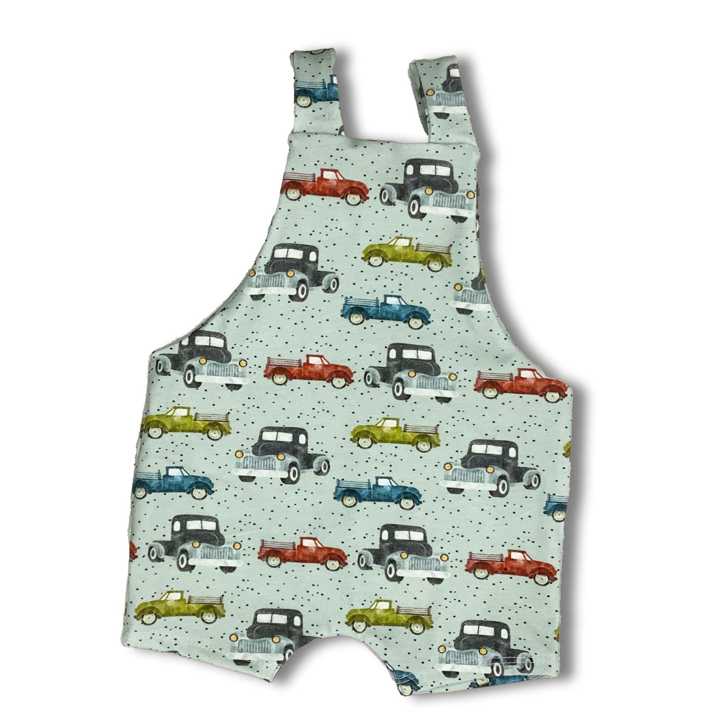 Short Summer Romper with Vintage Car Print, Handmade, Organic Cotton, Boys One Piece outfit (Copy)