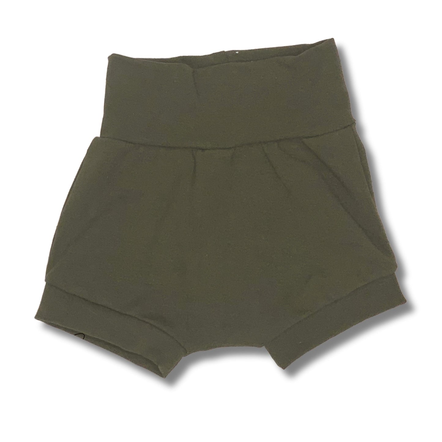 Cotton/Spandex Army Green Baby Bummies, Gender Neutral, 6-9 Months