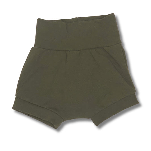 Cotton/Spandex Army Green Baby Bummies, Gender Neutral, 6-9 Months