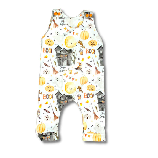 Halloween Romper, Handmade Organic Cotton