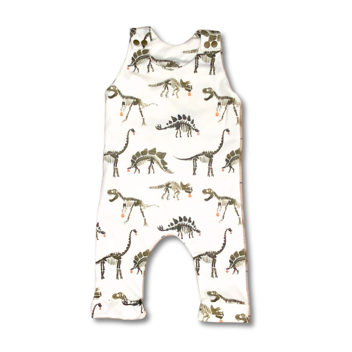 Dinosaur Skeleton Organic  Cotton Romper