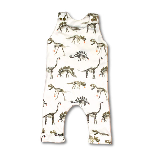 Dinosaur Skeleton Organic  Cotton Romper