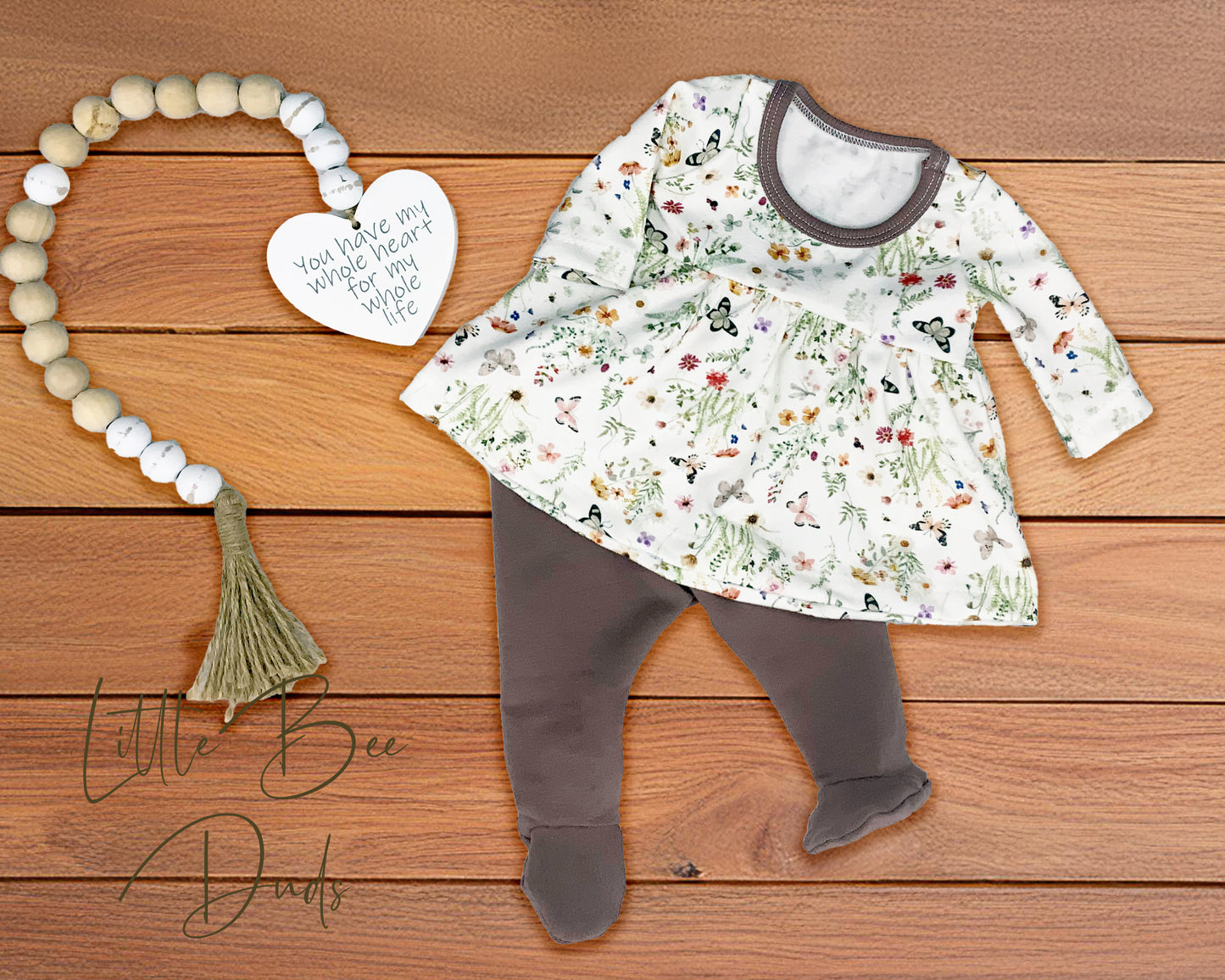 Newborn Peplum Top & Footies Coming Home Outfit
