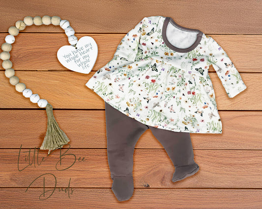 Newborn Peplum Top & Footies Coming Home Outfit