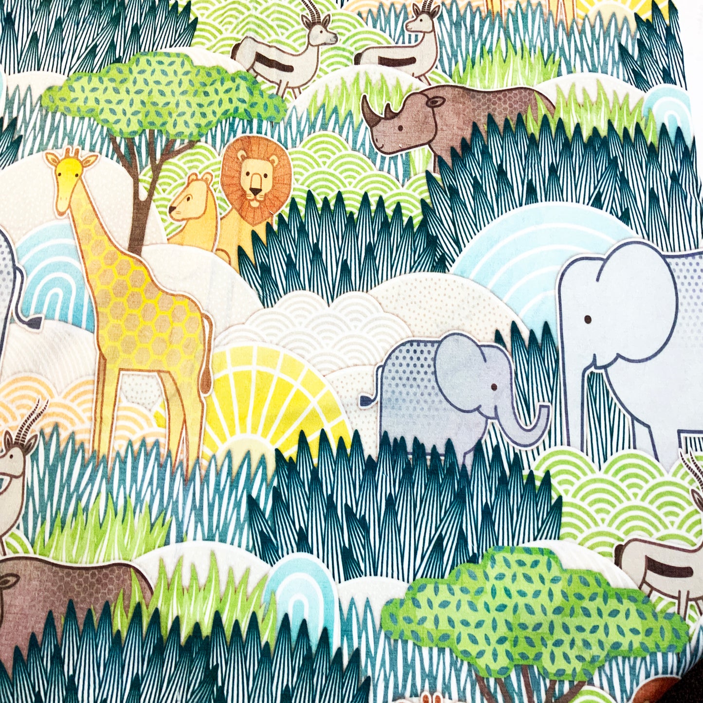African Wildlife  Custom  Minky Baby Blanket or Lovie, Personalized with Embroidery