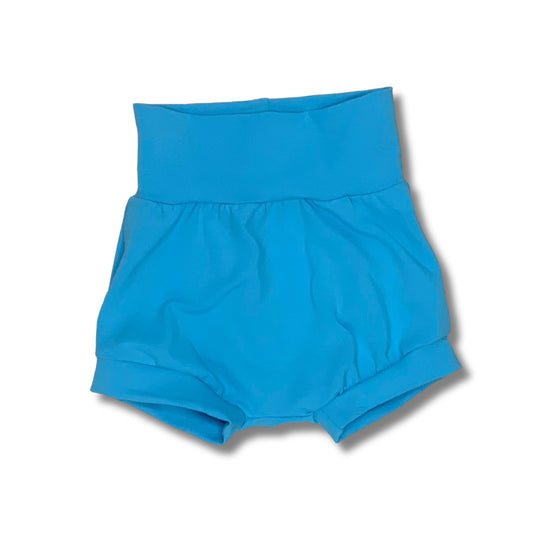 Cotton/Spandex Bright Blue Baby Bummies, Gender Neutral, 6-9 Months