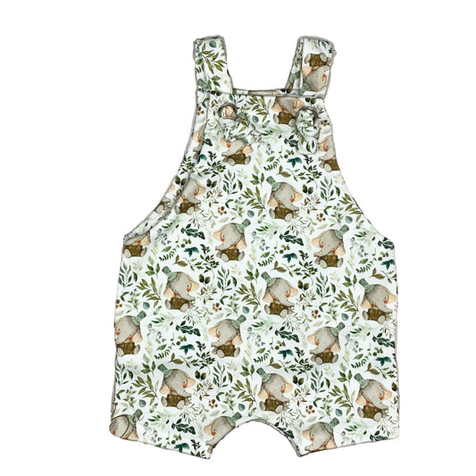 Knotted Romper With Cute Baby Elephant Print