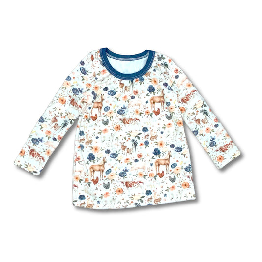 Farm Animal Print Long Sleeve T-shirt