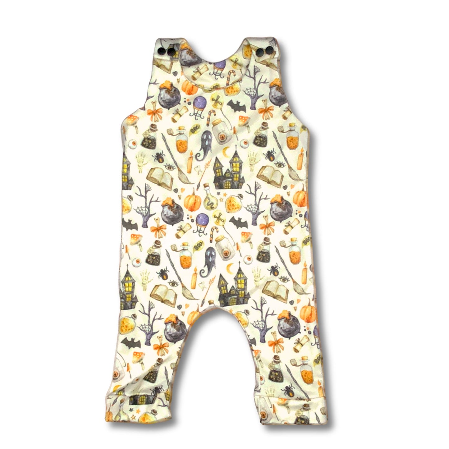 Halloween Romper, Handmade Organic Cotton