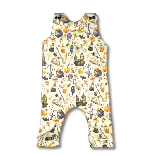 Halloween Romper, Handmade Organic Cotton