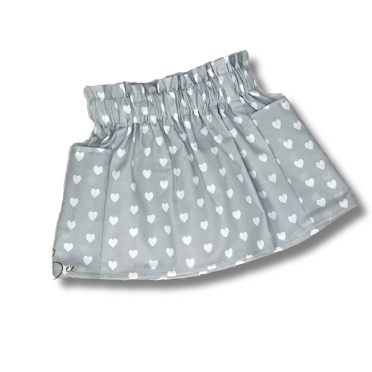 Hearts Twirl Skirt, 100% Organic Cotton
