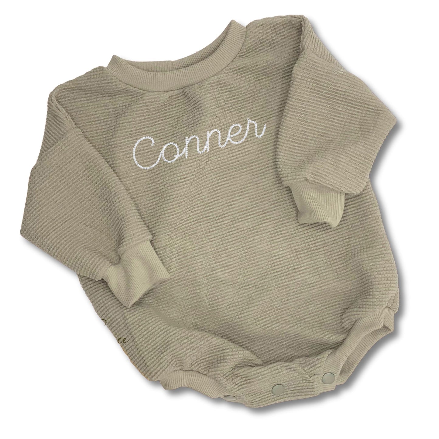 Organic Cotton Mushroom Waffle Sweater Romper