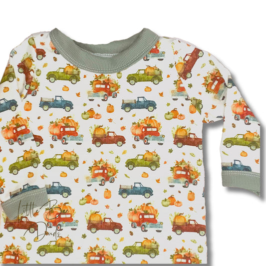 Organic Cotton Long Sleeve T-Shirt, Fall Print